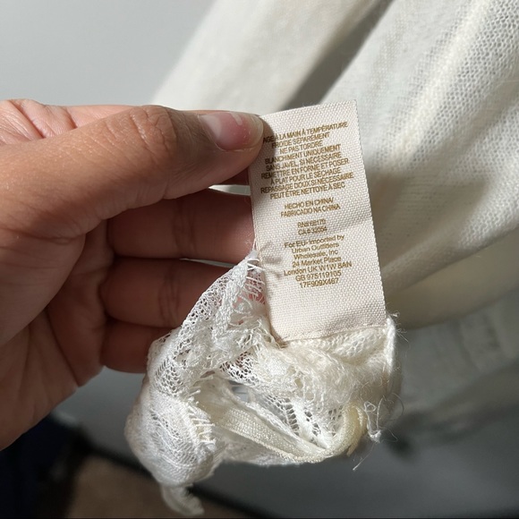 Free people angora wool blend sweater with lace trim - Picture 13 of 14